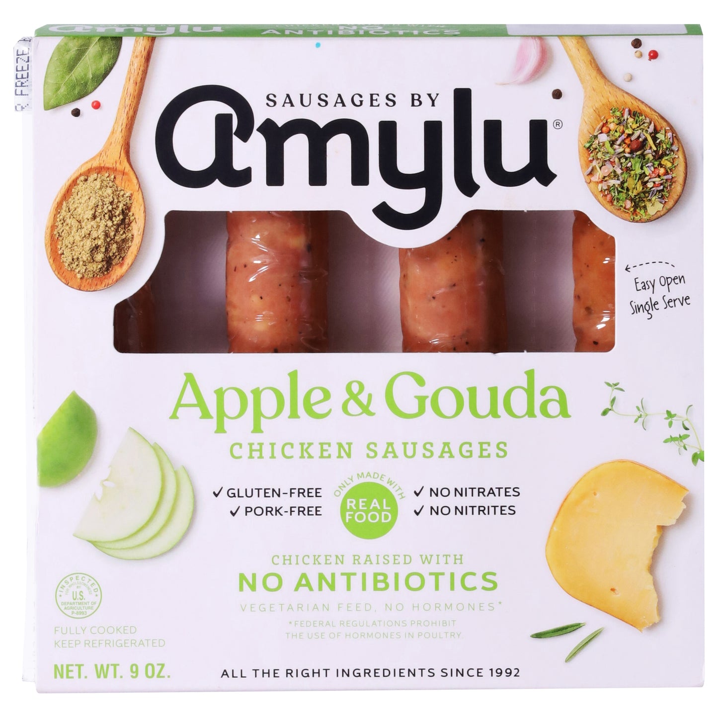 Sausage by Amylu Apple & Gouda Chicken Sausage