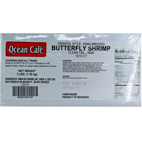 Hand-Breaded Butterfly Shrimp Raw 12-15 ct.