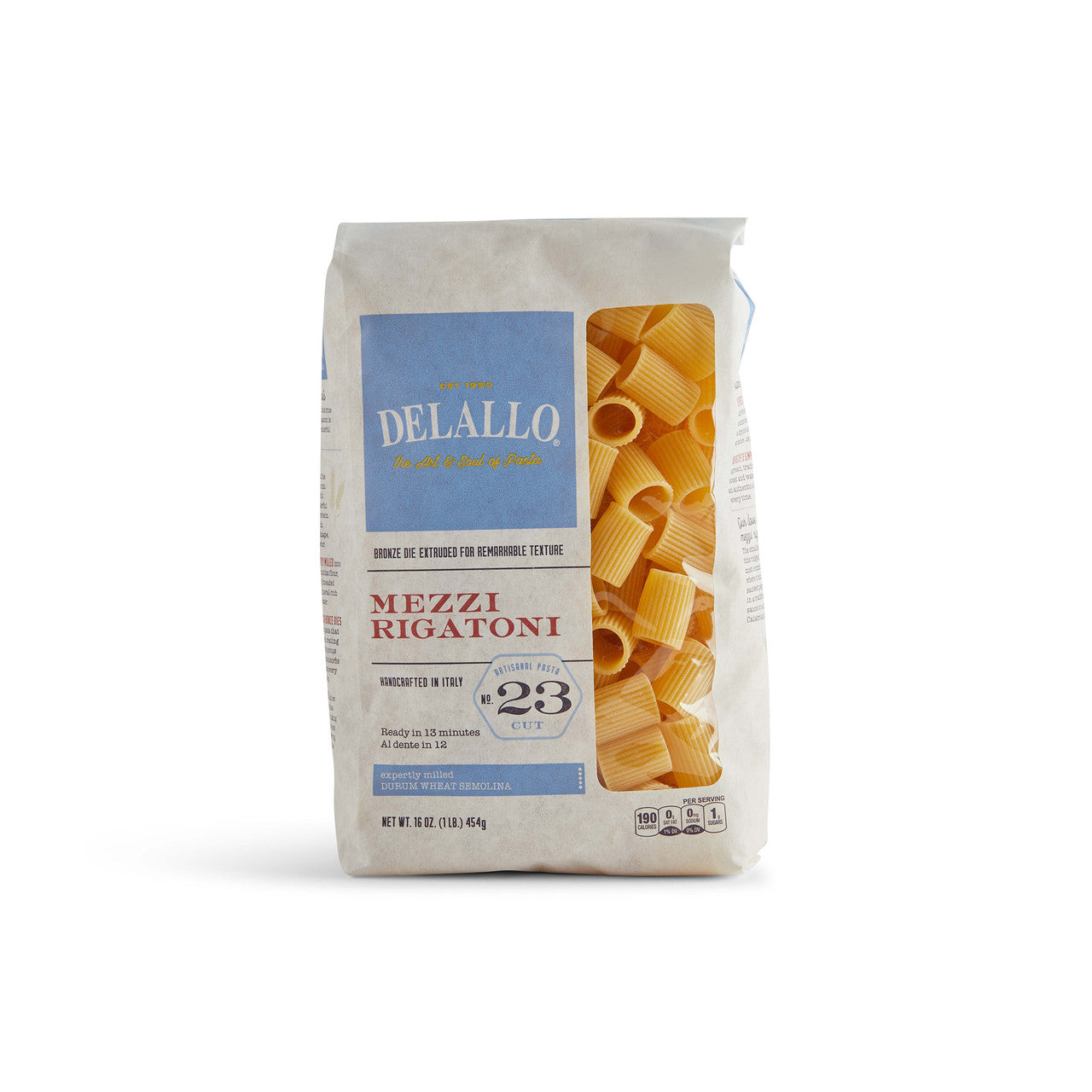 DeLallo Mezzi Rigatoni Pasta