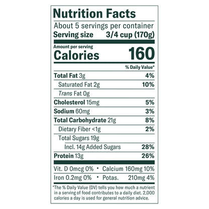 Chobani Reduced Fat Blended Greek Honey Vanilla Yogurt 32 oz