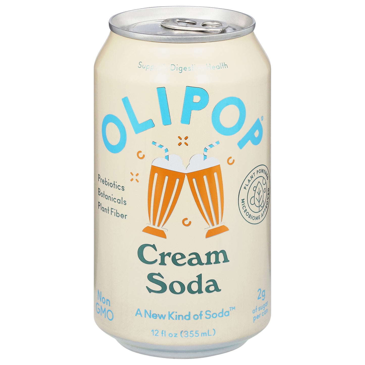 Olipop Cream Soda, A New Kind of Soda 12 fl oz