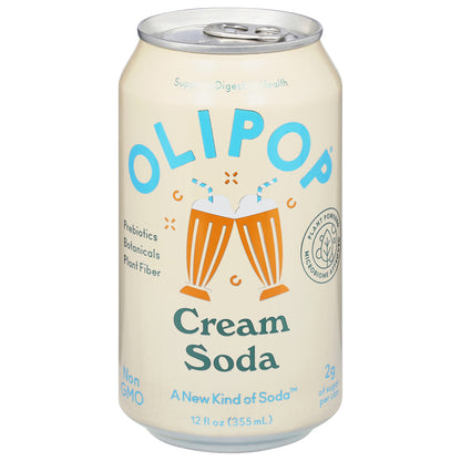Olipop Cream Soda, A New Kind of Soda 12 fl oz
