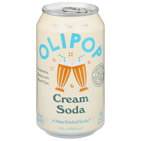 Olipop Cream Soda, A New Kind of Soda 12 fl oz