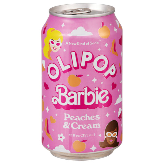 OLIPOP Barbie Peaches & Cream Soda 12 fl oz