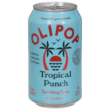 OLIPOP Tropical Punch Sparkling Tonic, A New Kind of Soda 12 fl oz Can