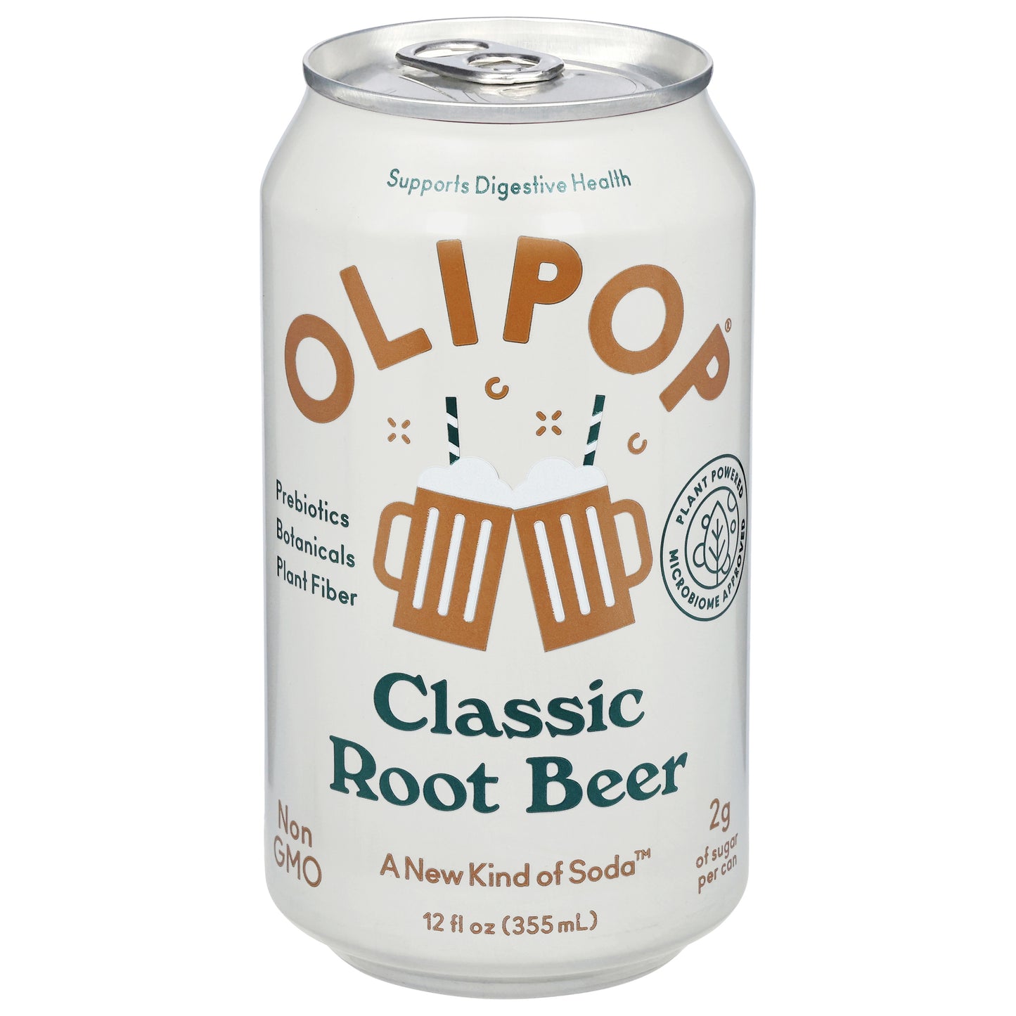 OLIPOP Classic Root Beer, A New Kind of Soda 12 fl oz
