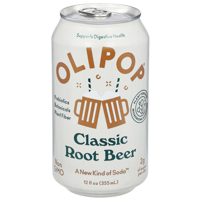 OLIPOP Classic Root Beer, A New Kind of Soda 12 fl oz