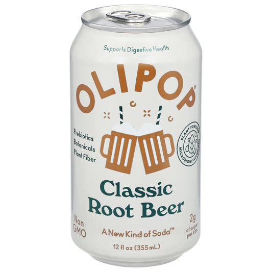 OLIPOP Classic Root Beer, A New Kind of Soda 12 fl oz