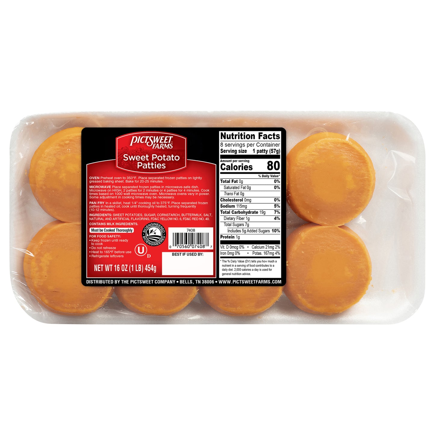 Pictsweet Farms Yam Patties - 16 oz