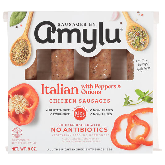 Sausages by Amylu Italian Chicken Sausage with Peppers & Onions