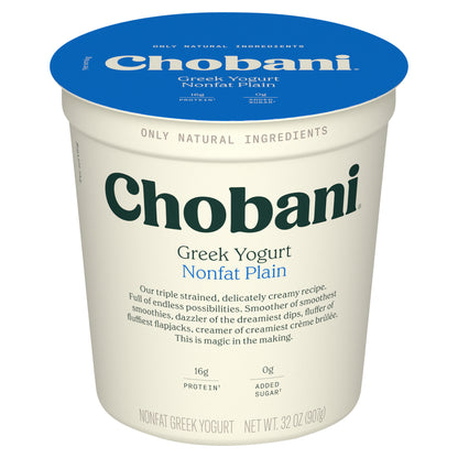 Chobani® Non-Fat Plain Greek Yogurt 32oz