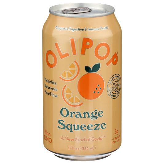 OLIPOP Orange Squeeze, A New Kind of Soda 12 fl oz