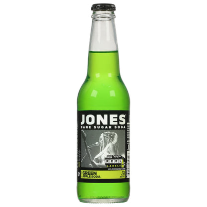 Jones Green Apple Cane Sugar Soda 12 fl oz