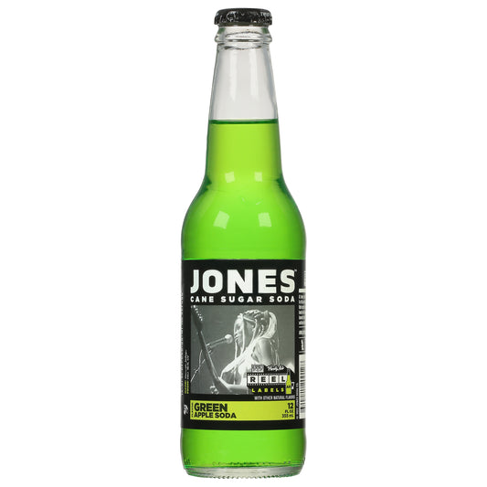 Jones Green Apple Cane Sugar Soda 12 fl oz