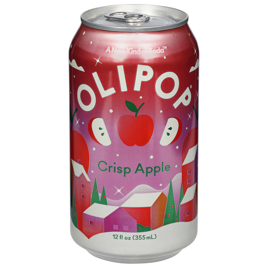 OLIPOP Crisp Apple Soda, A New Kind of Soda 12 fl oz