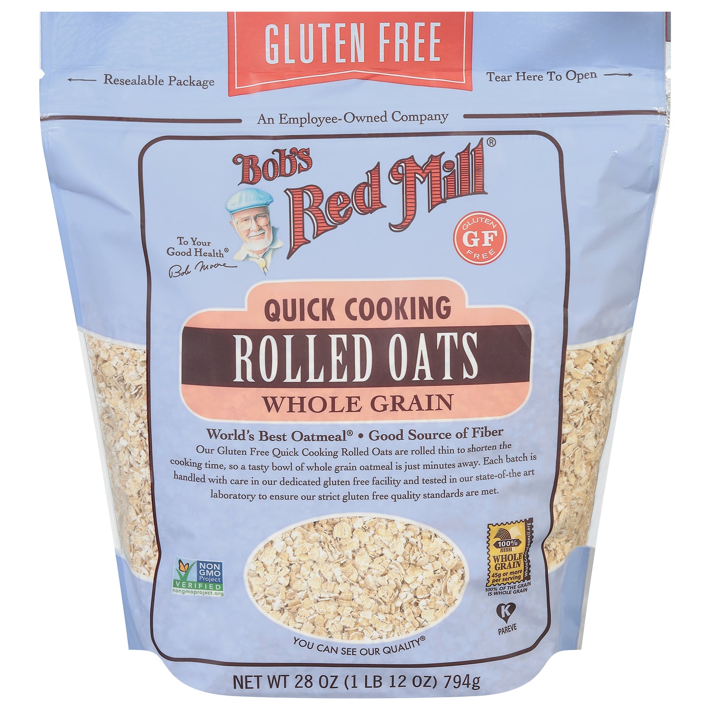 Bob's Red Mill Whole Grain Quick Cooking Rolled Oats 28 oz