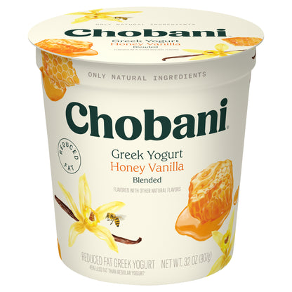 Chobani Reduced Fat Blended Greek Honey Vanilla Yogurt 32 oz
